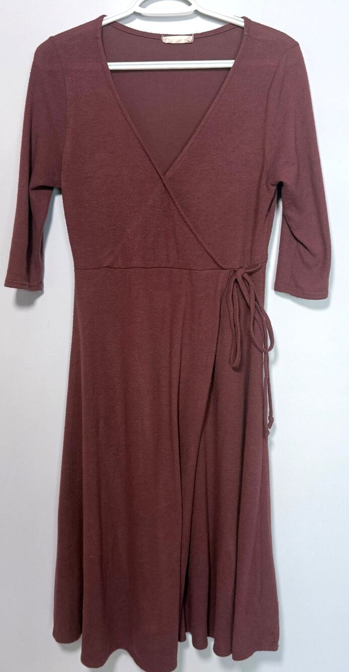 Altar'd State Burgundy Autumn Wedding Guest Dress Sz M